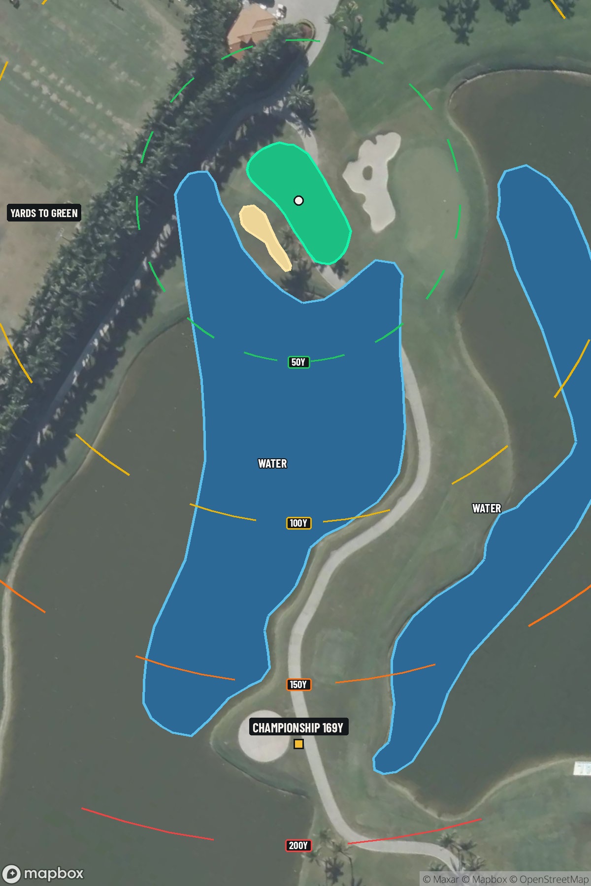 Hole 9 aerial at Doral Golf Resort and Spa 'The Blue monster'