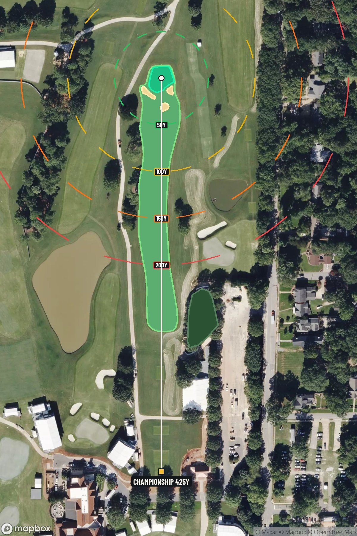 Hole 10 aerial at East Lake Golf Club