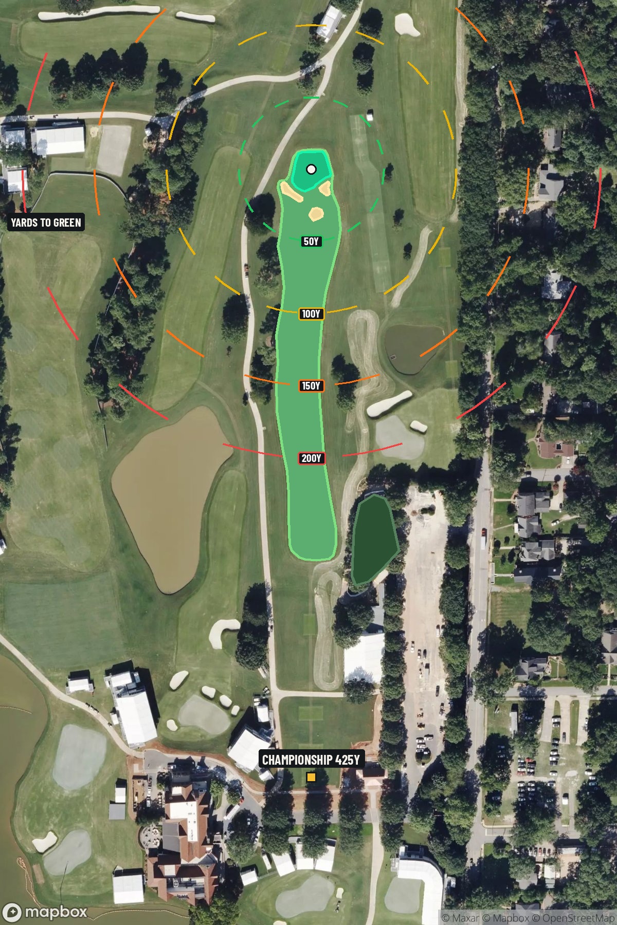 Hole 10 aerial at East Lake Golf Club
