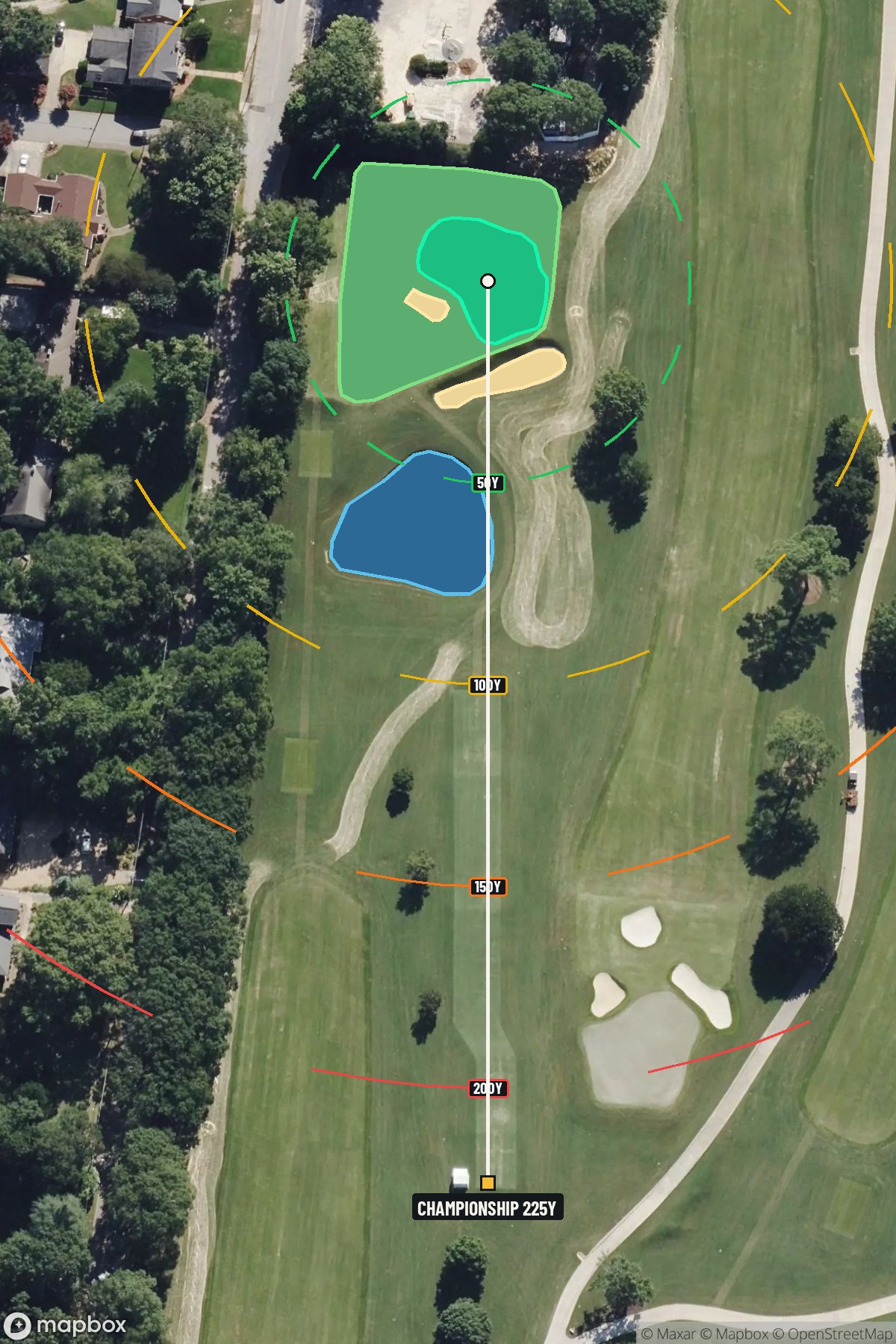Hole 11 aerial at East Lake Golf Club