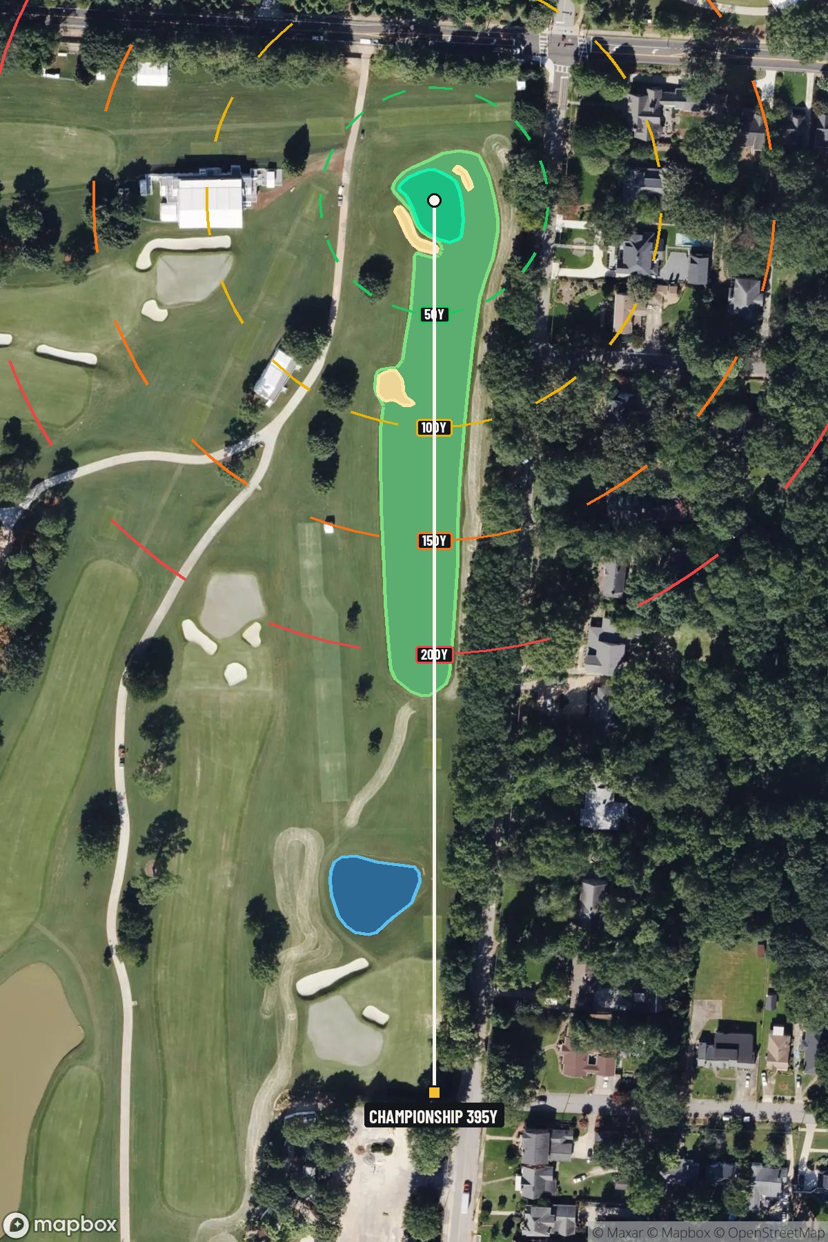 Hole 12 aerial at East Lake Golf Club