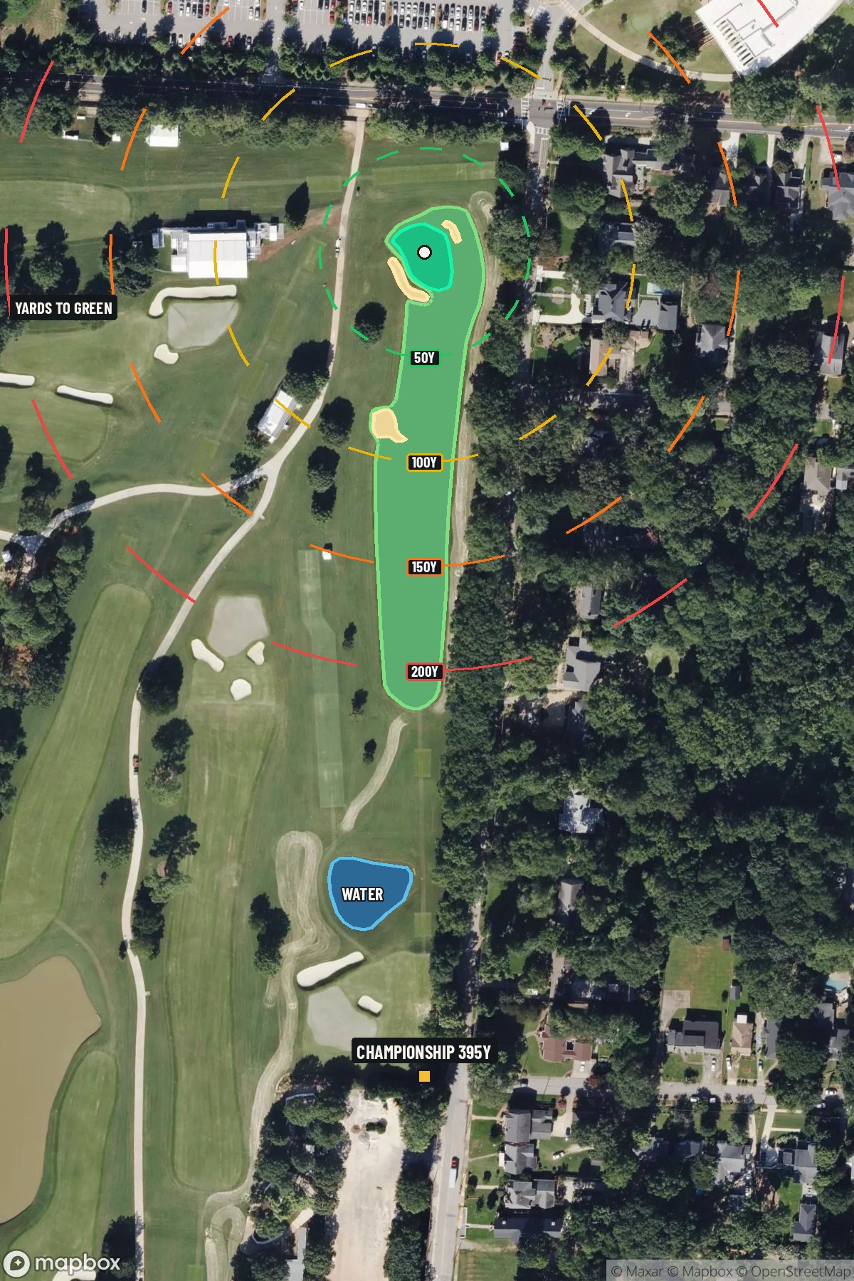 Hole 12 aerial at East Lake Golf Club