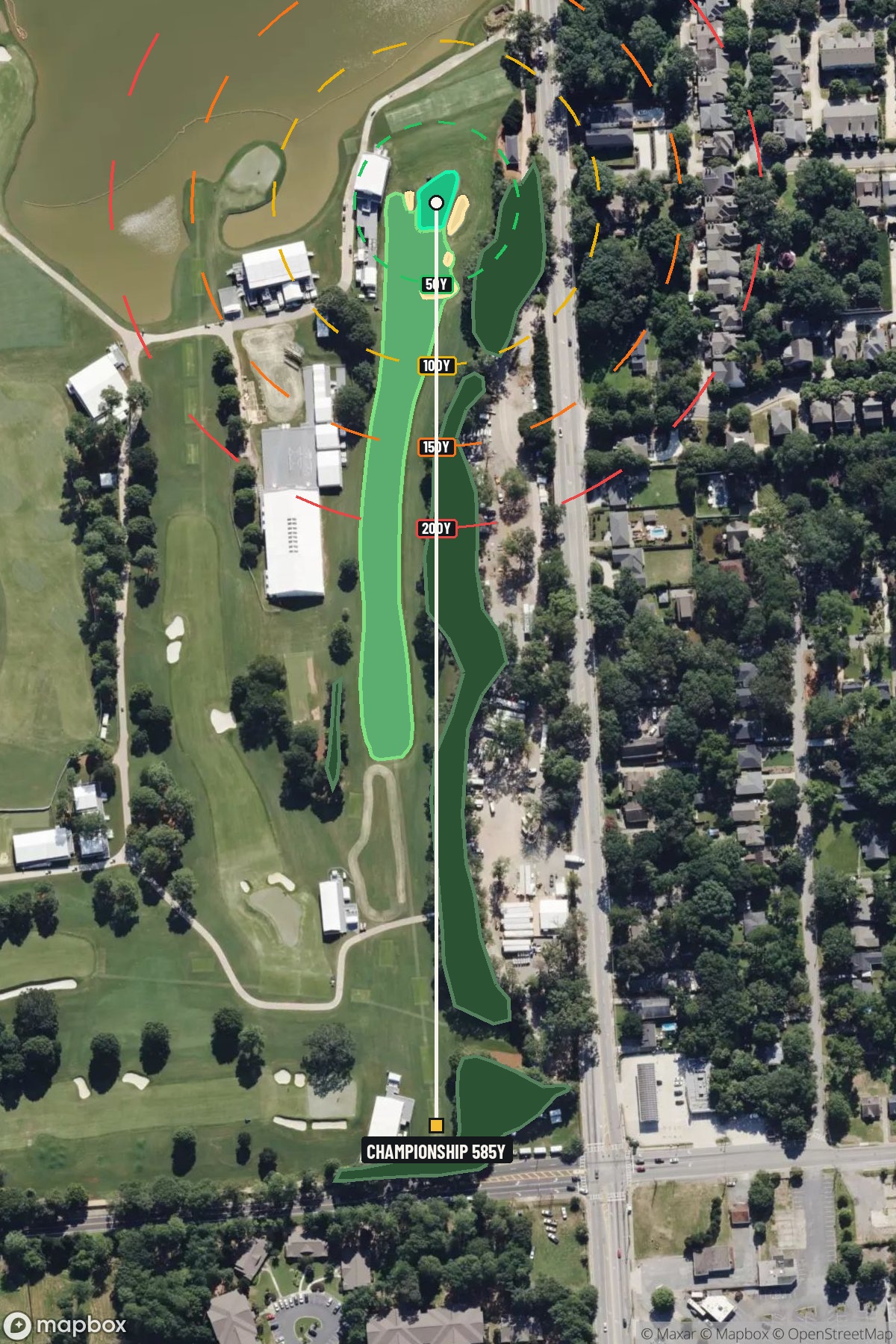 Hole 14 aerial at East Lake Golf Club