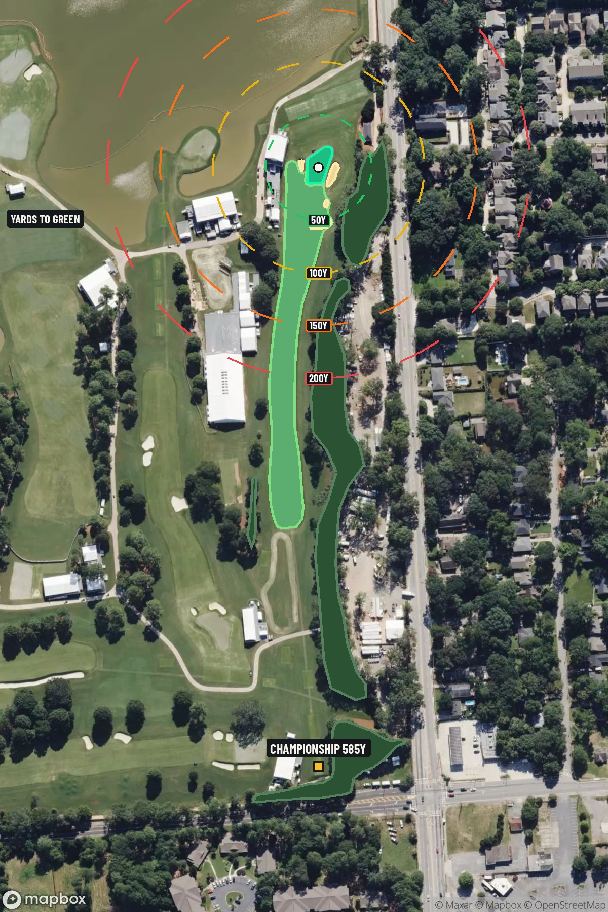 Hole 14 aerial at East Lake Golf Club