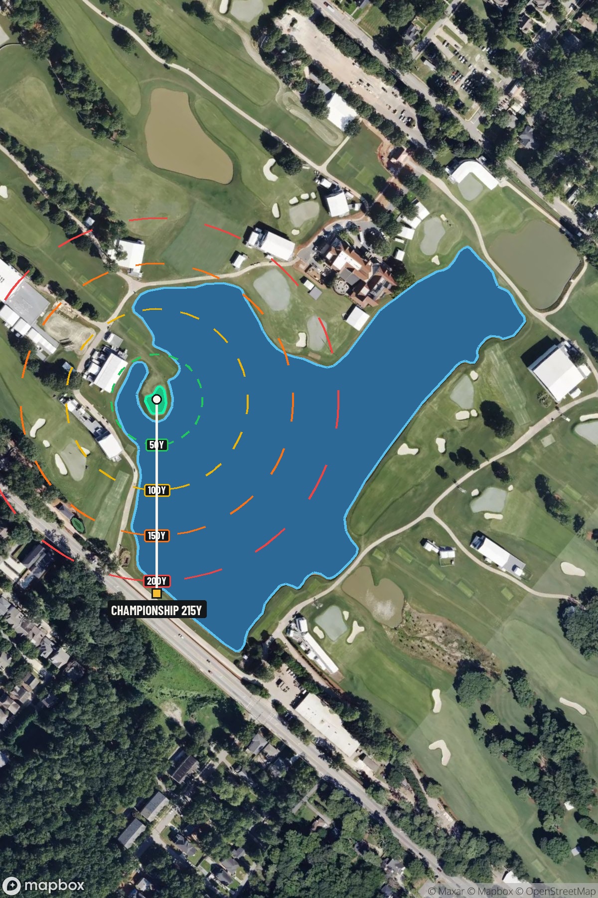 Hole 15 aerial at East Lake Golf Club
