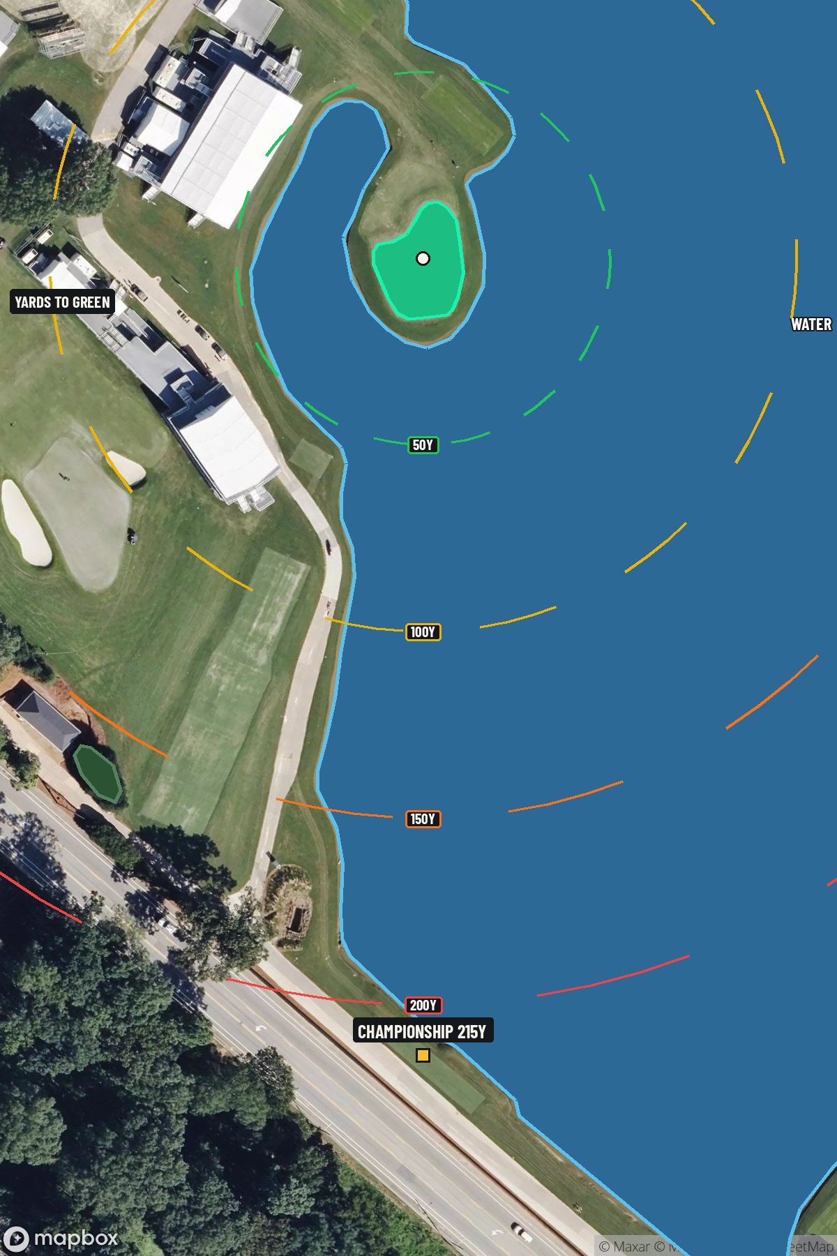 Hole 15 aerial at East Lake Golf Club