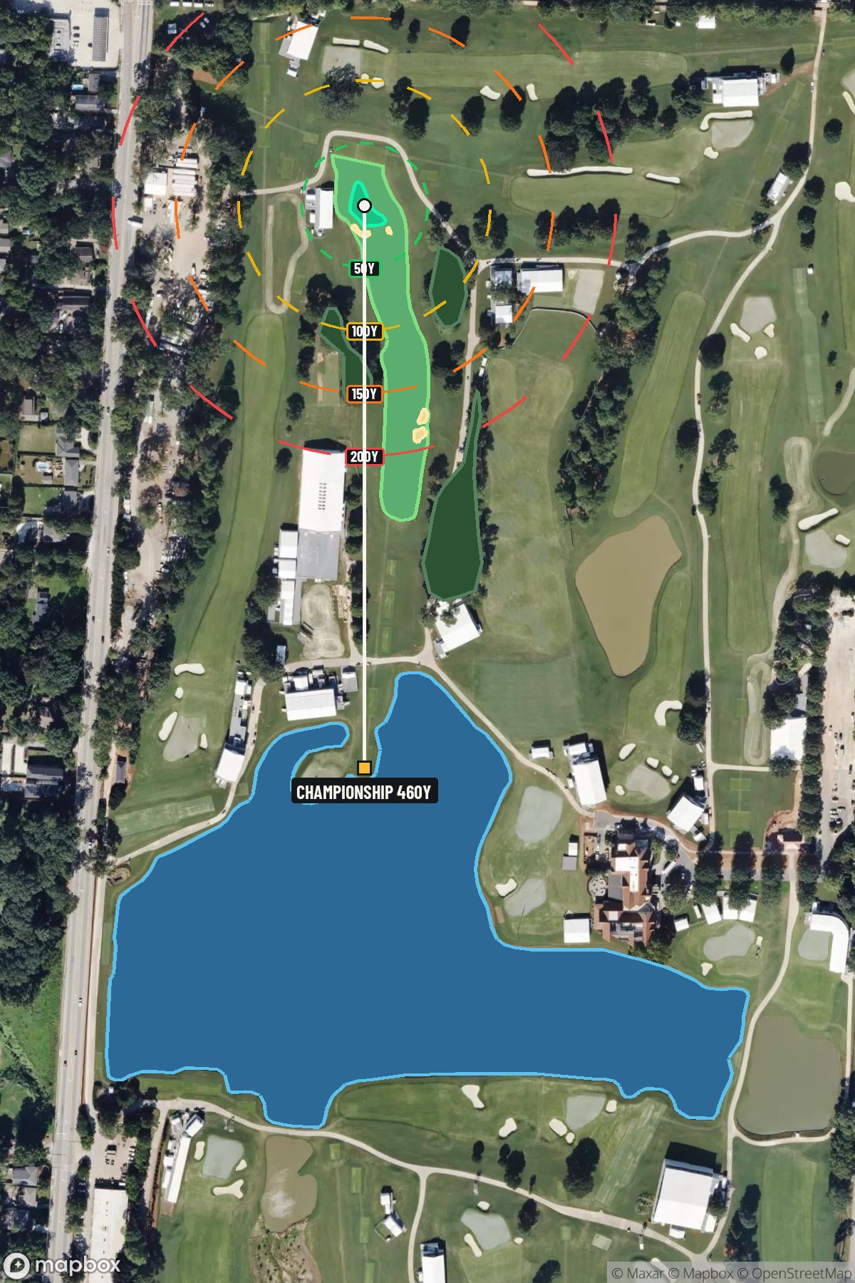 Hole 16 aerial at East Lake Golf Club