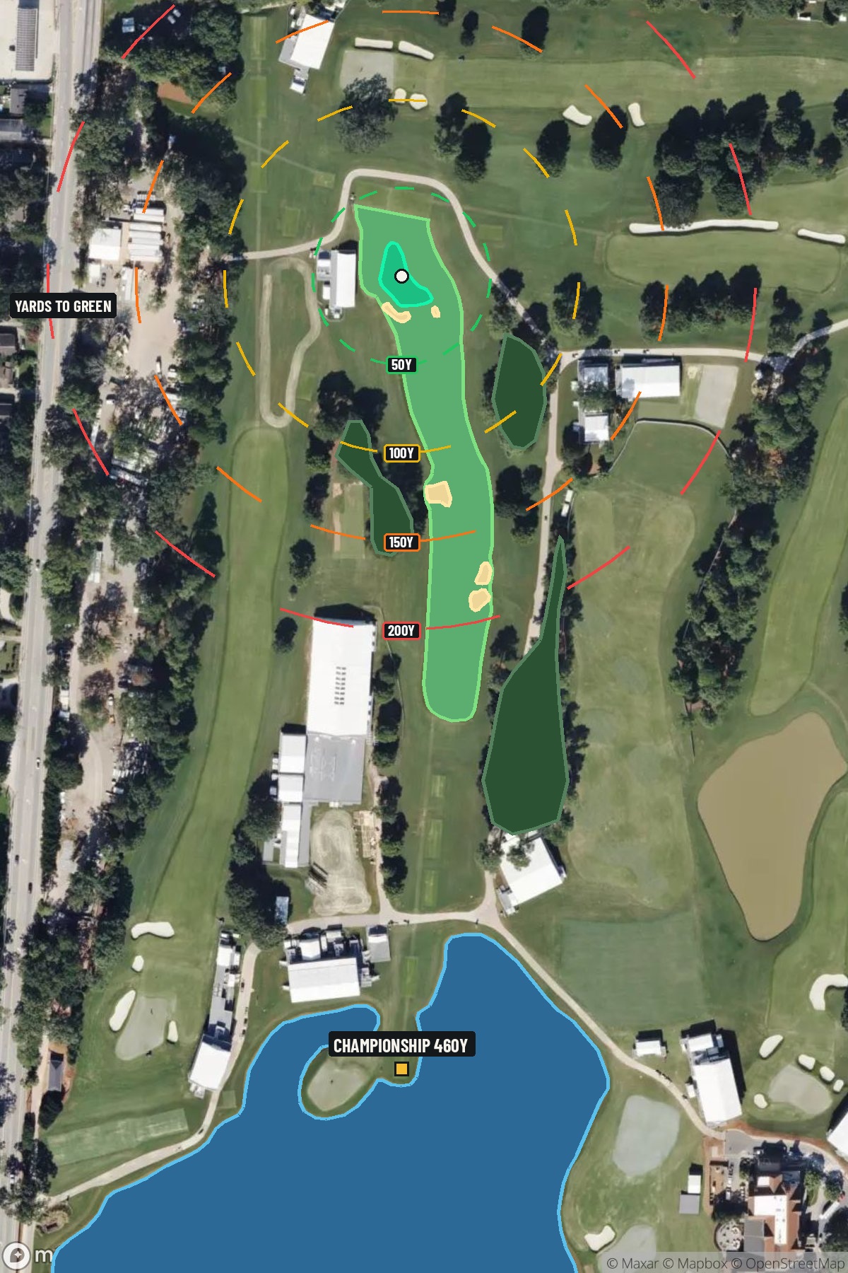 Hole 16 aerial at East Lake Golf Club