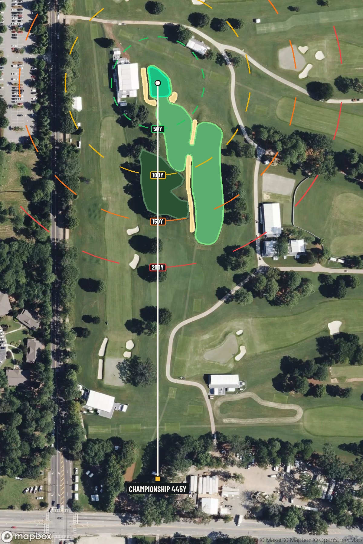 Hole 17 aerial at East Lake Golf Club
