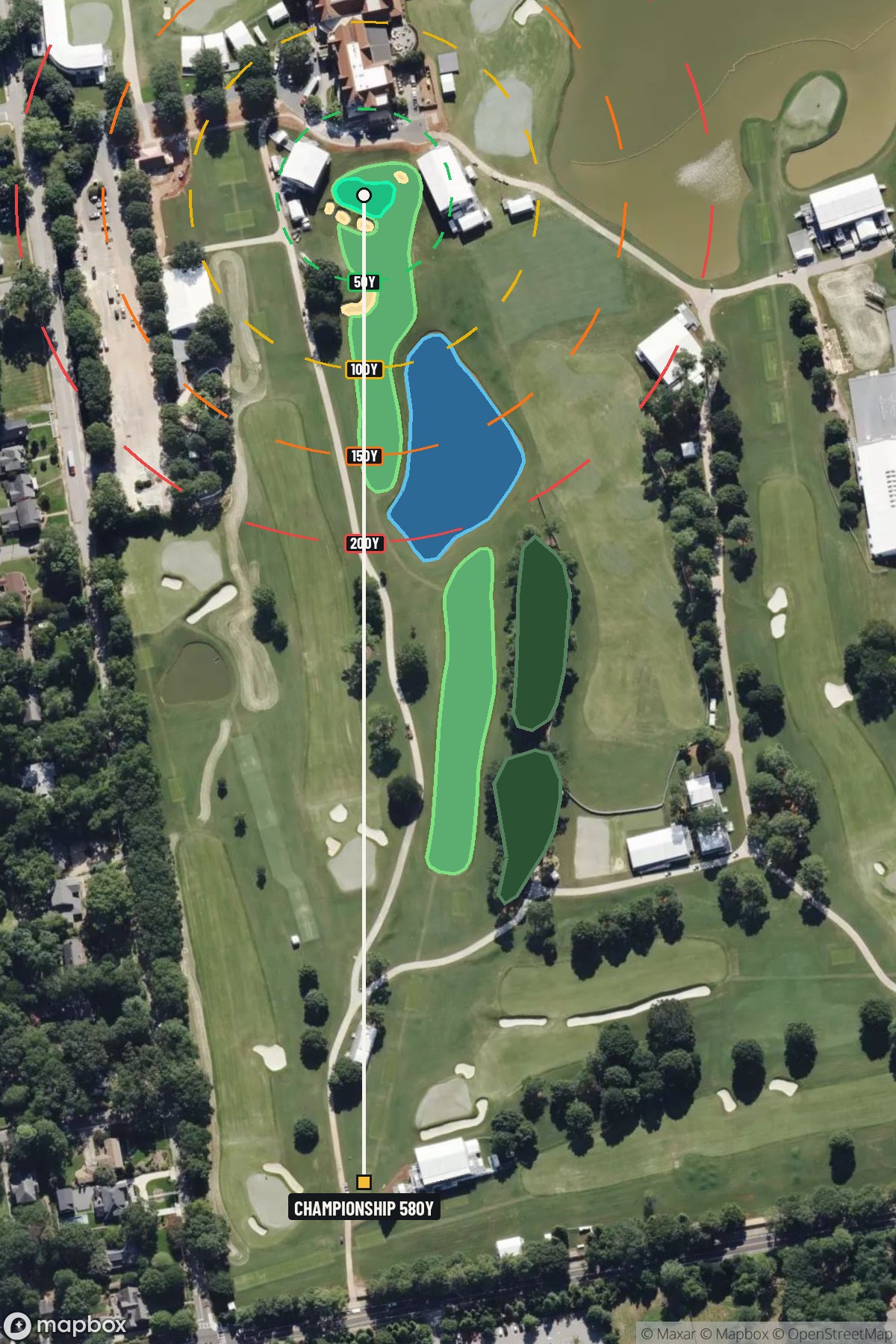 Hole 18 aerial at East Lake Golf Club
