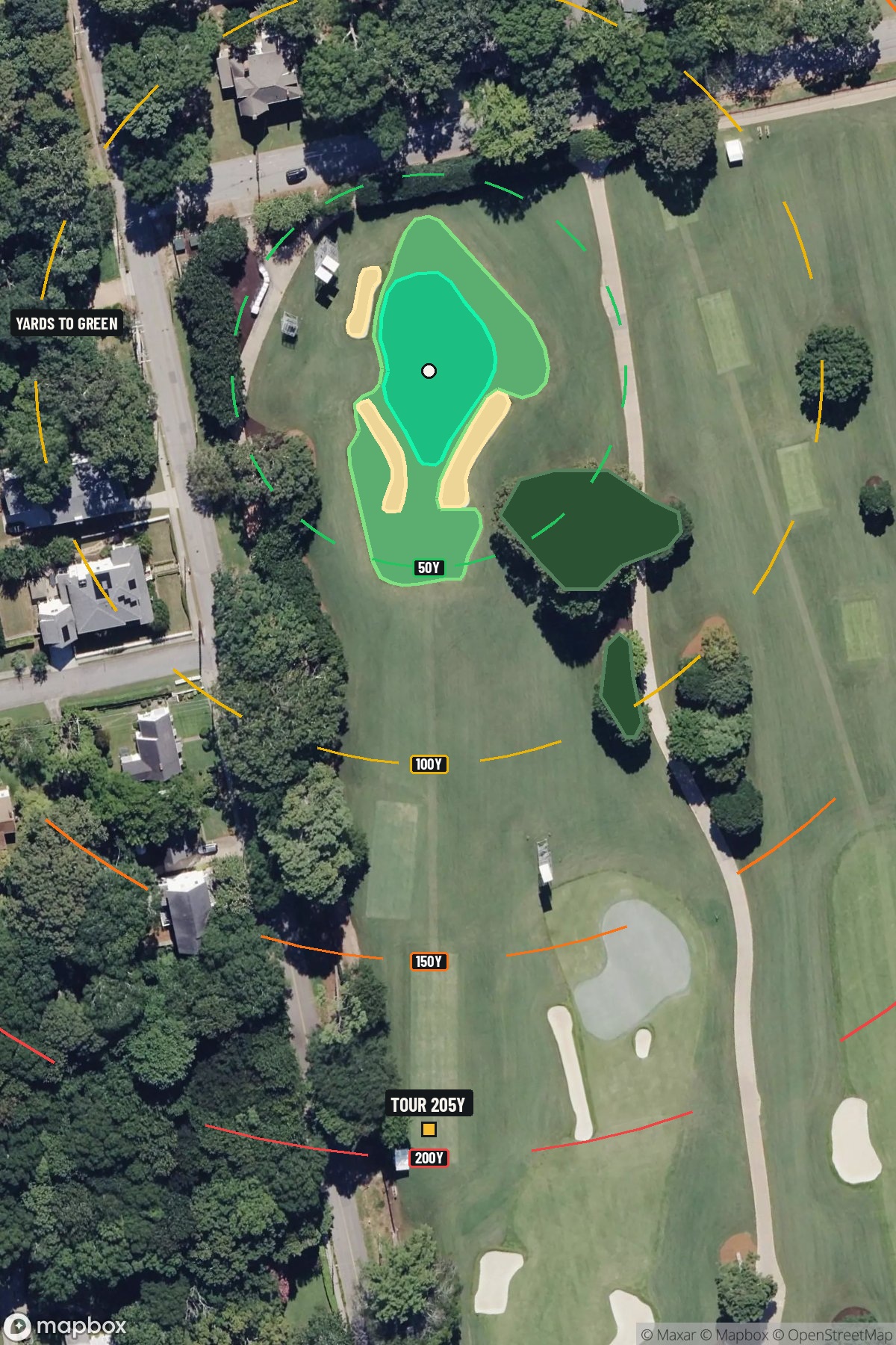 Hole 2 aerial at East Lake Golf Club