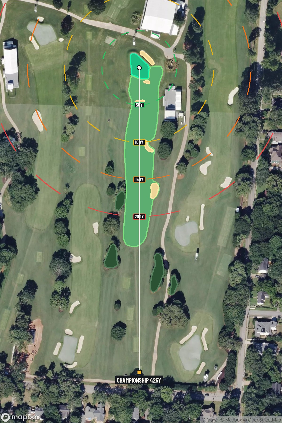Hole 3 aerial at East Lake Golf Club