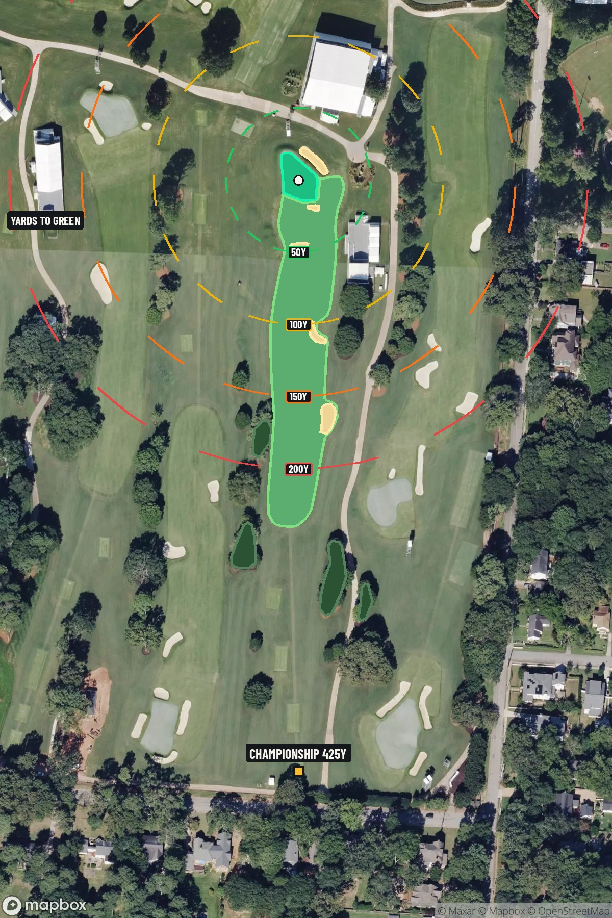 Hole 3 aerial at East Lake Golf Club