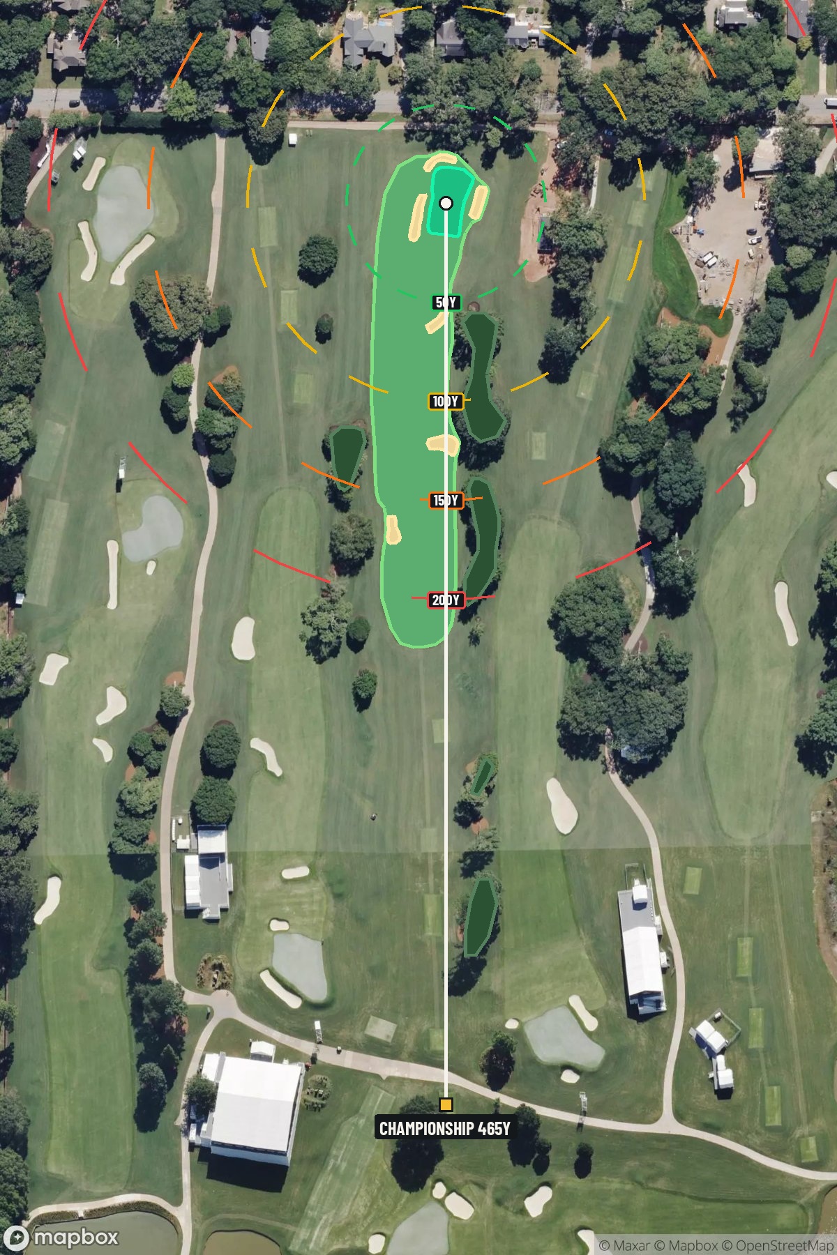 Hole 4 aerial at East Lake Golf Club
