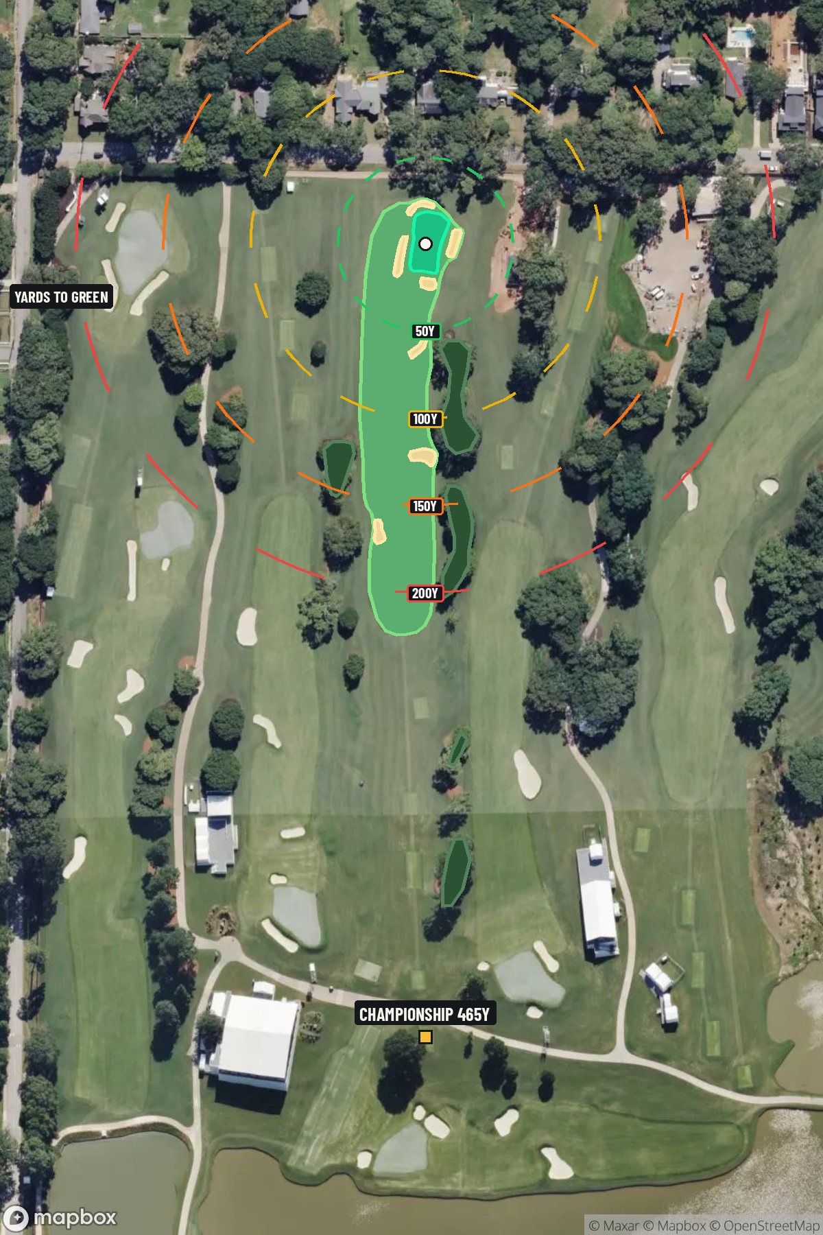 Hole 4 aerial at East Lake Golf Club