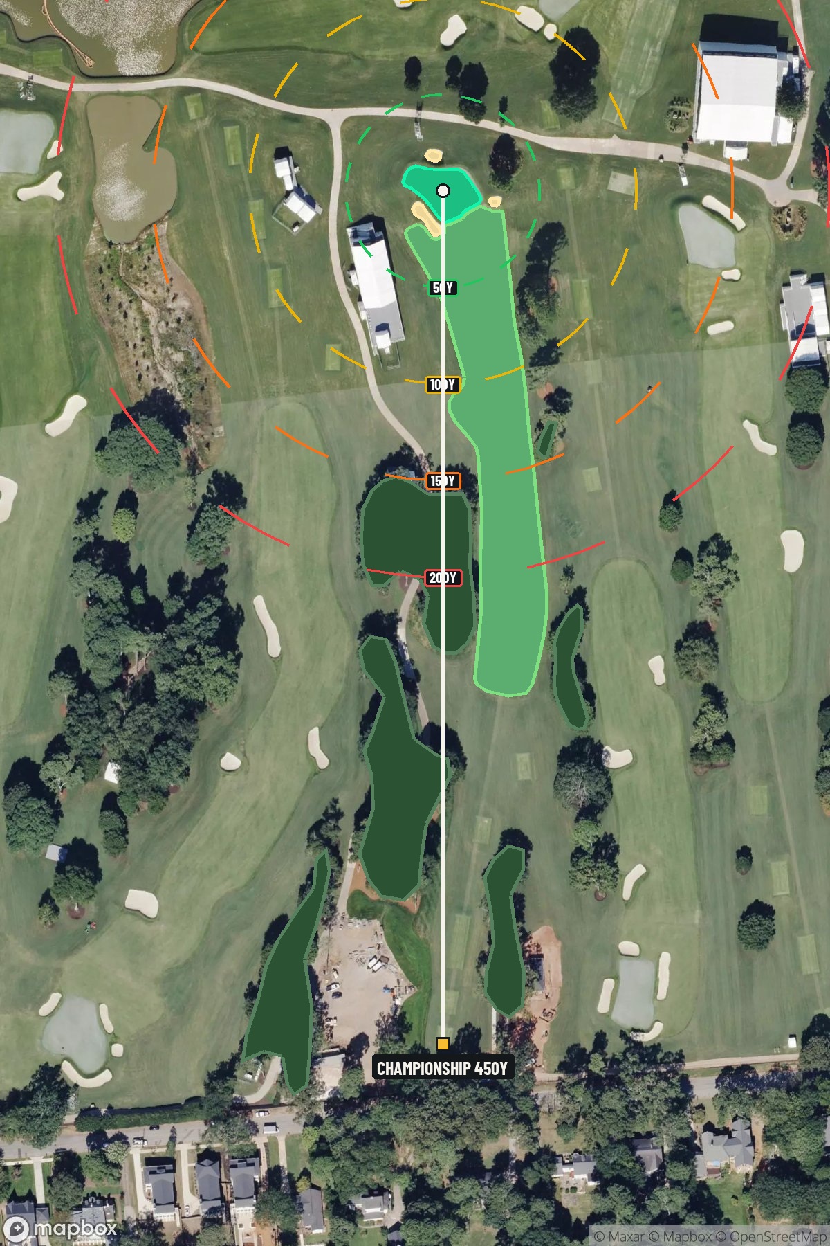 Hole 5 aerial at East Lake Golf Club