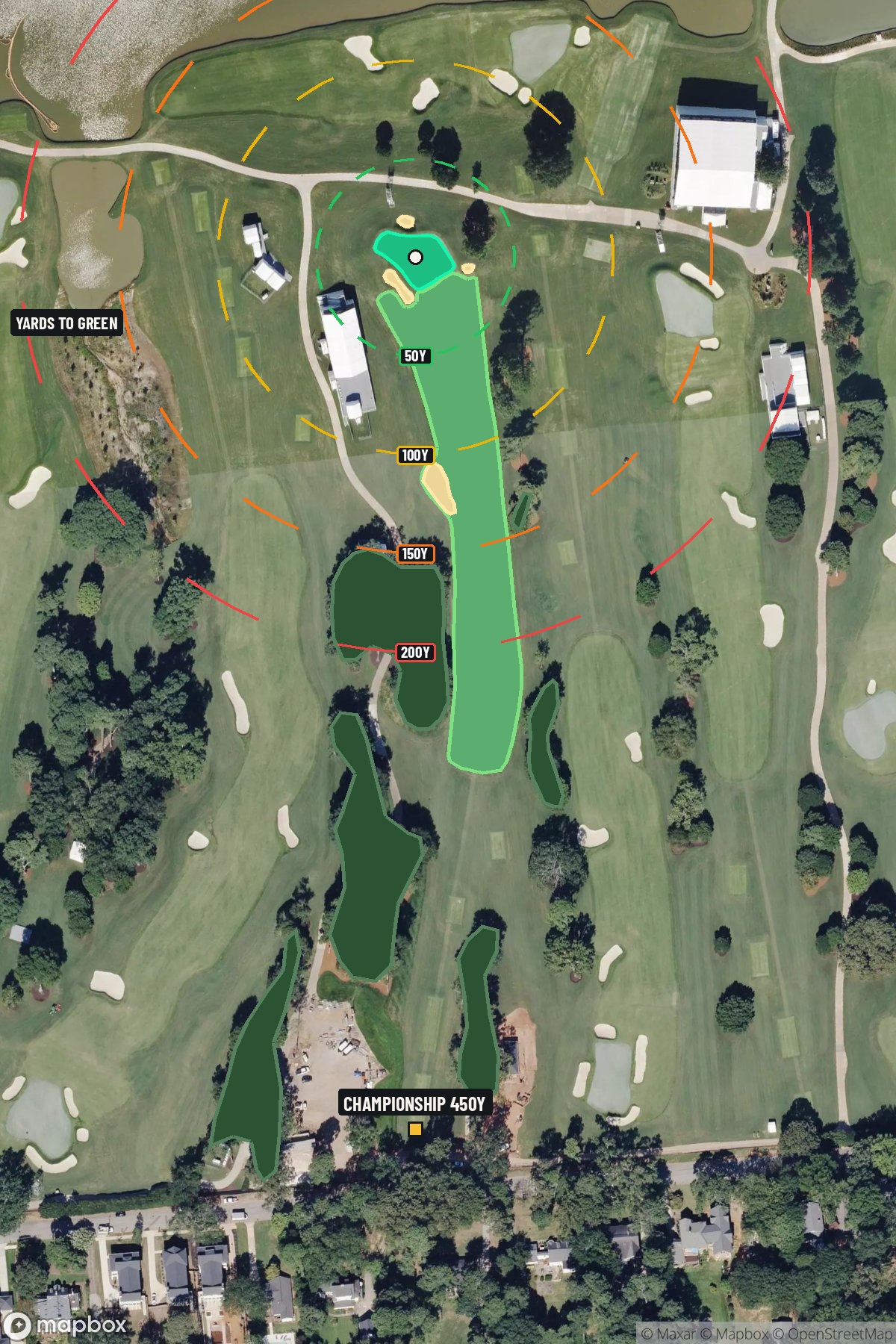 Hole 5 aerial at East Lake Golf Club
