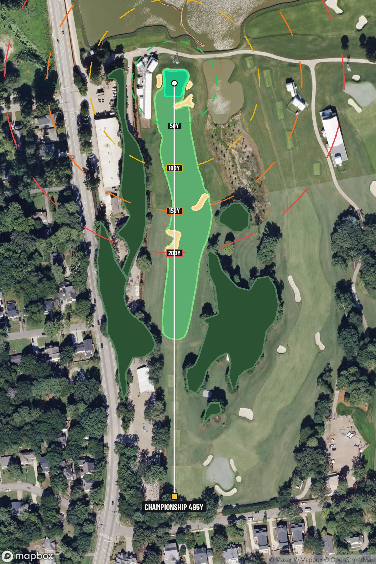 Hole 7 aerial at East Lake Golf Club