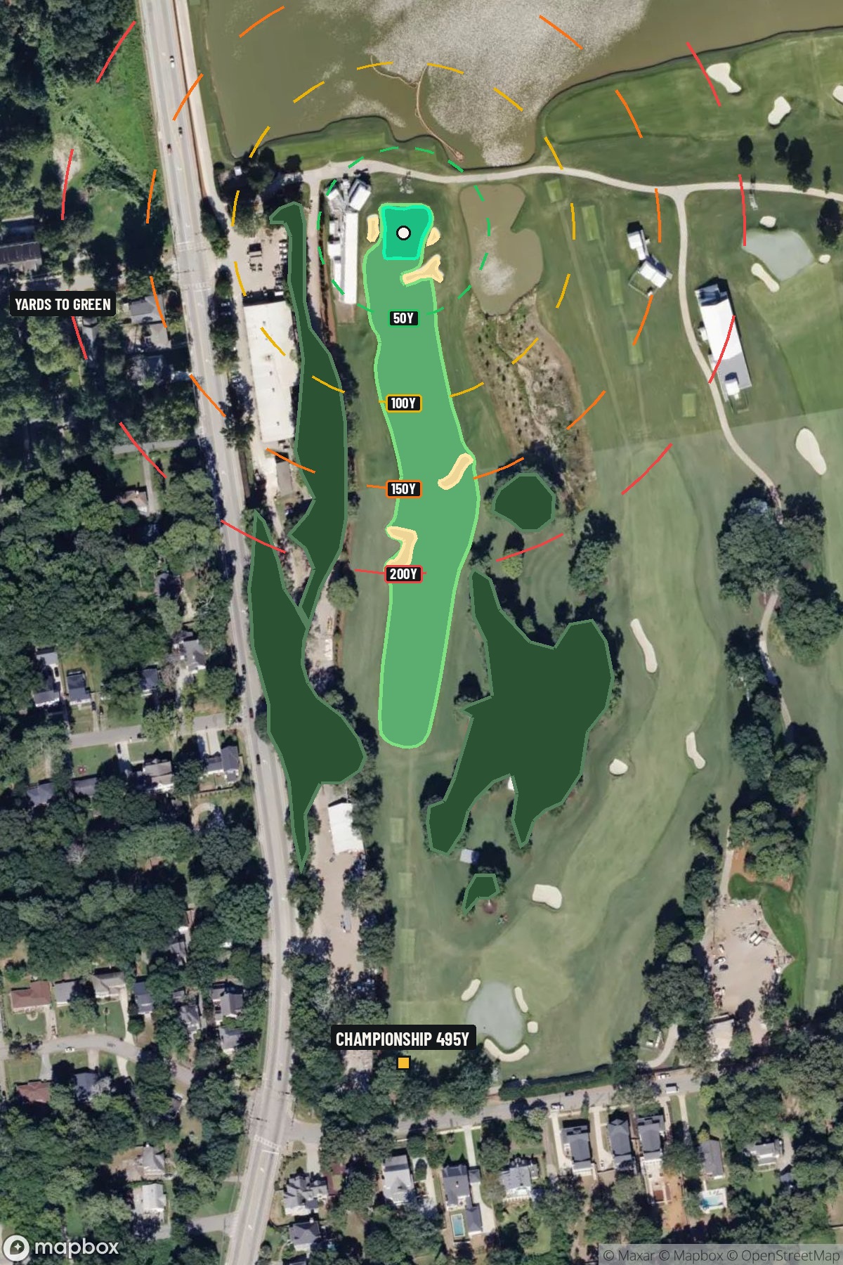 Hole 7 aerial at East Lake Golf Club