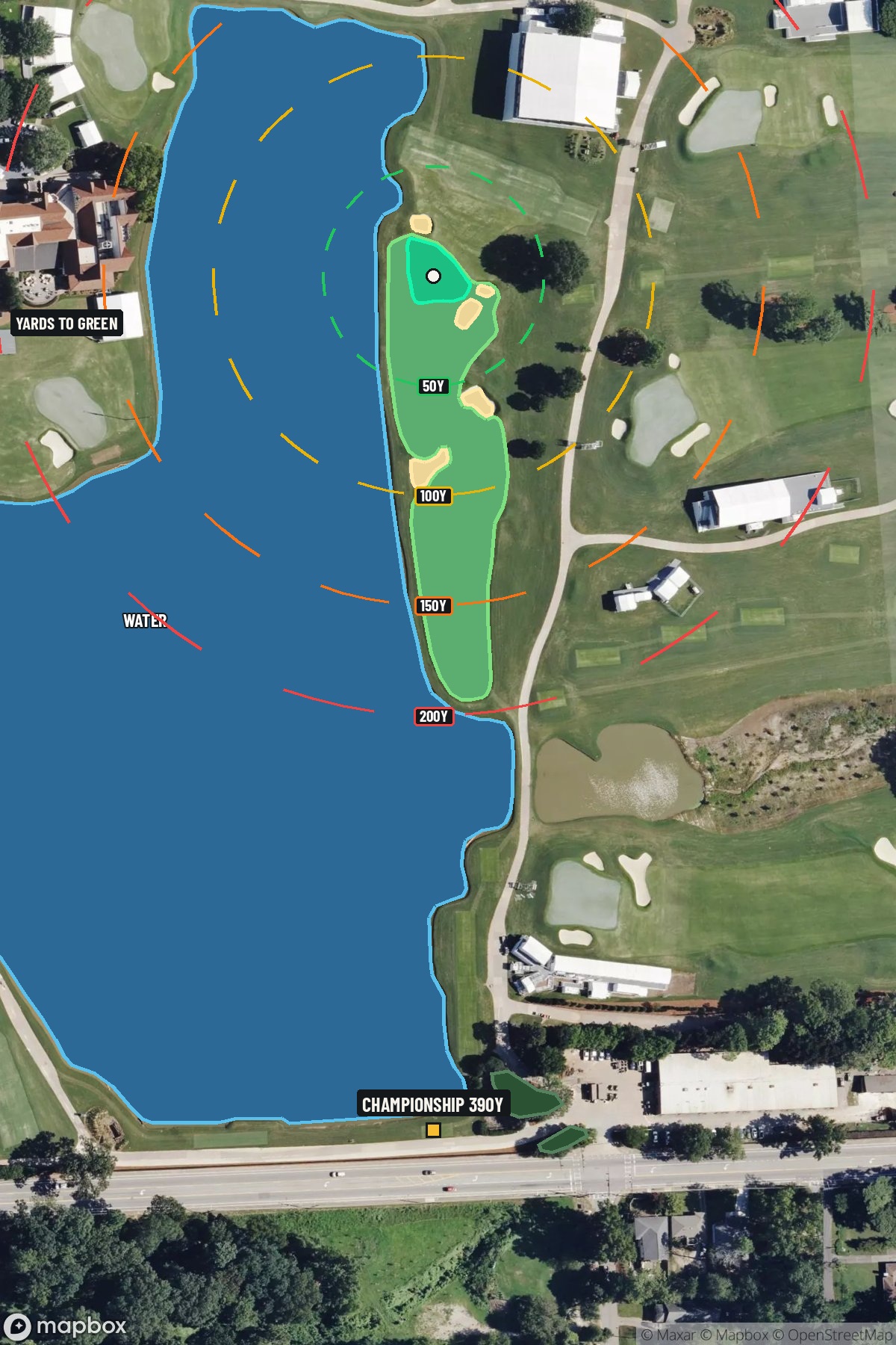 Hole 8 aerial at East Lake Golf Club
