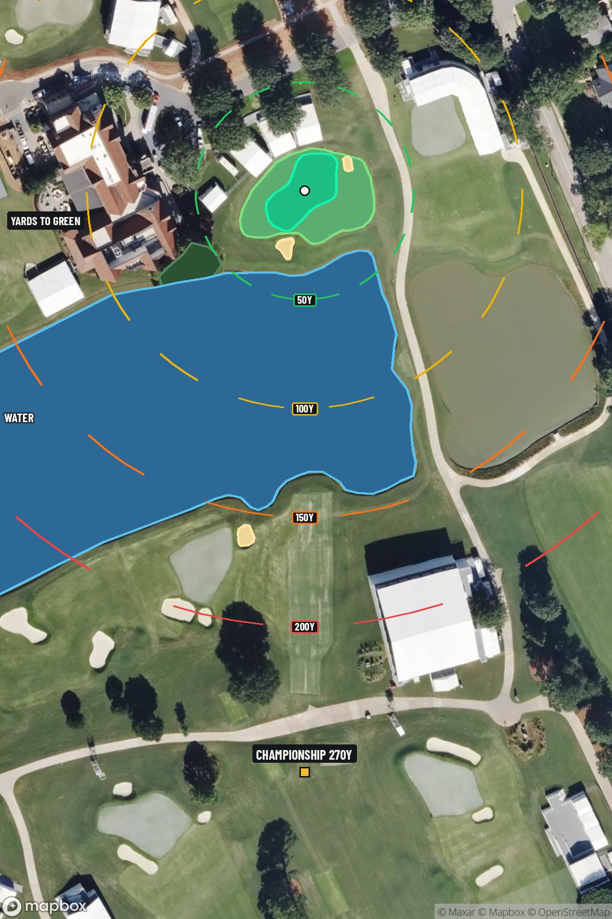 Hole 9 aerial at East Lake Golf Club