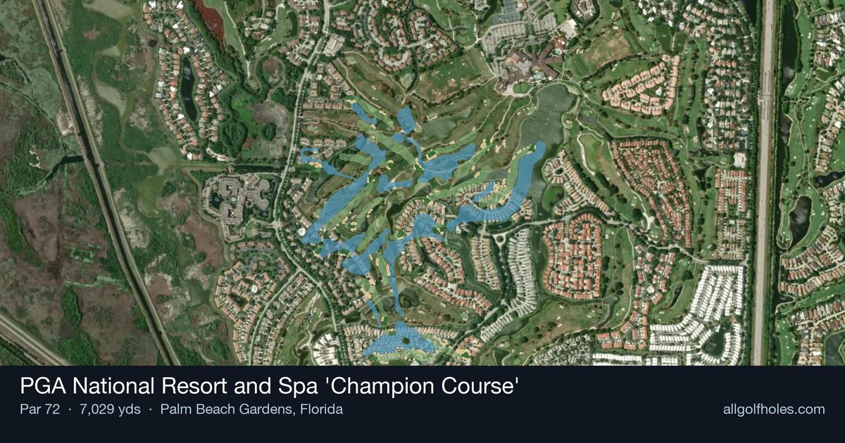 PGA National Resort and Spa 'Champion Course' aerial view