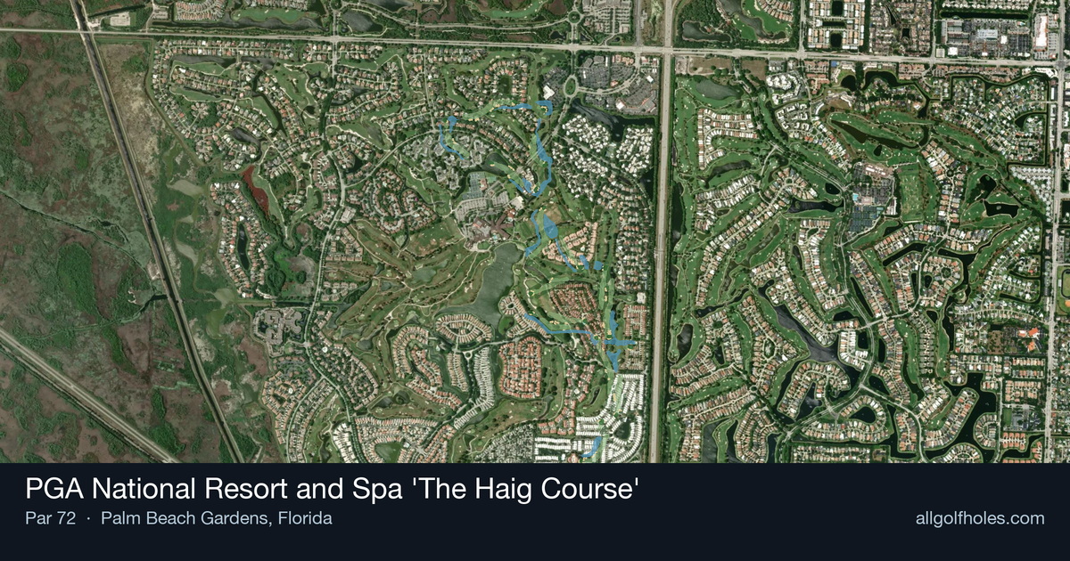 PGA National Resort and Spa 'The Haig Course' aerial view