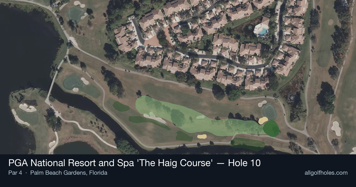 Hole 10 aerial at PGA National Resort and Spa 'The Haig Course'