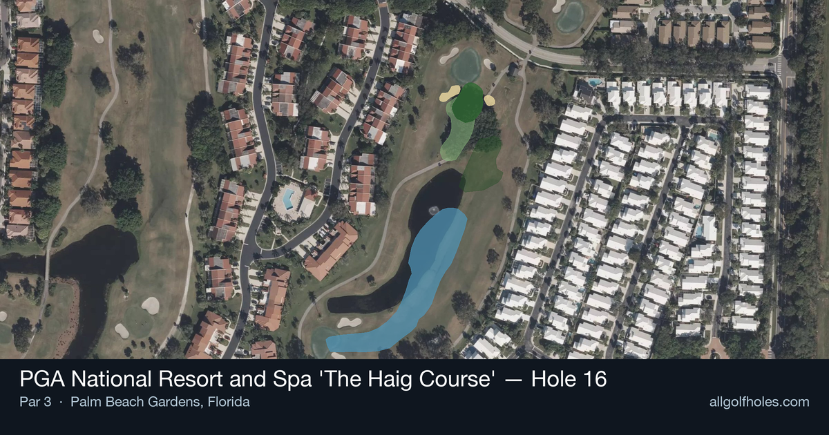 Hole 16 aerial at PGA National Resort and Spa 'The Haig Course'