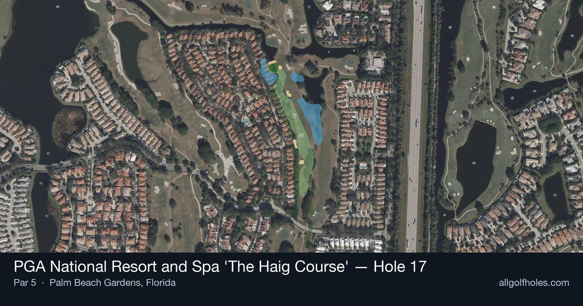 Hole 17 aerial at PGA National Resort and Spa 'The Haig Course'