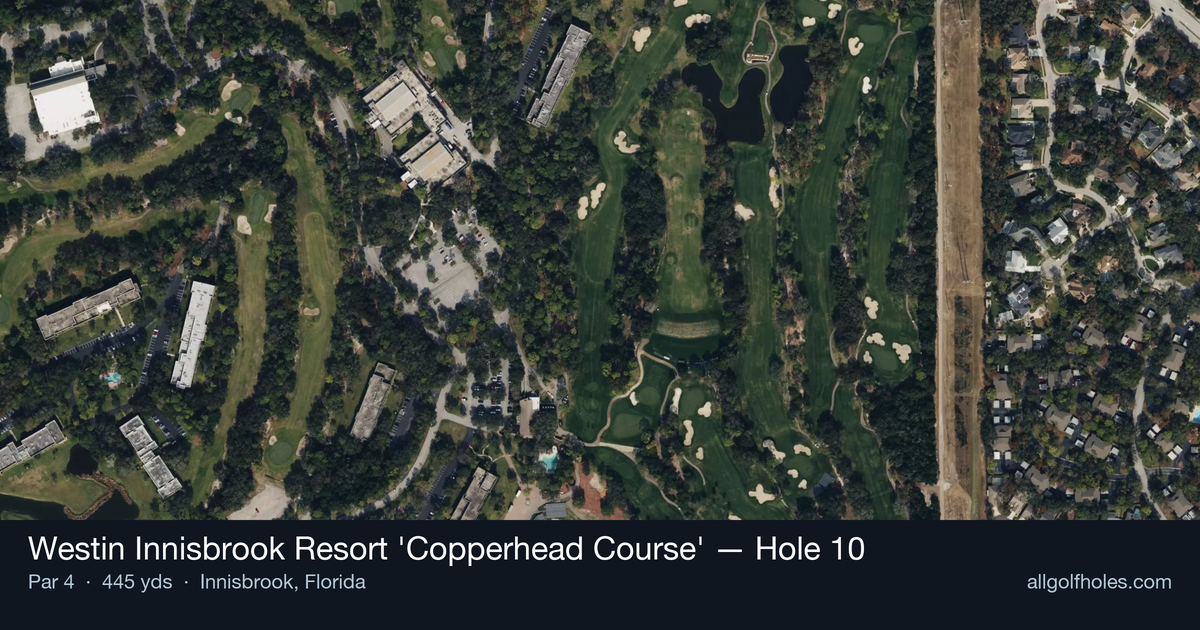 Hole 10 aerial at Westin Innisbrook Resort 'Copperhead Course'