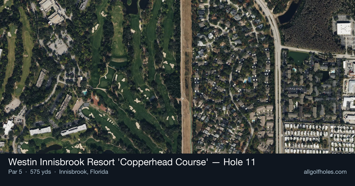 Hole 11 aerial at Westin Innisbrook Resort 'Copperhead Course'