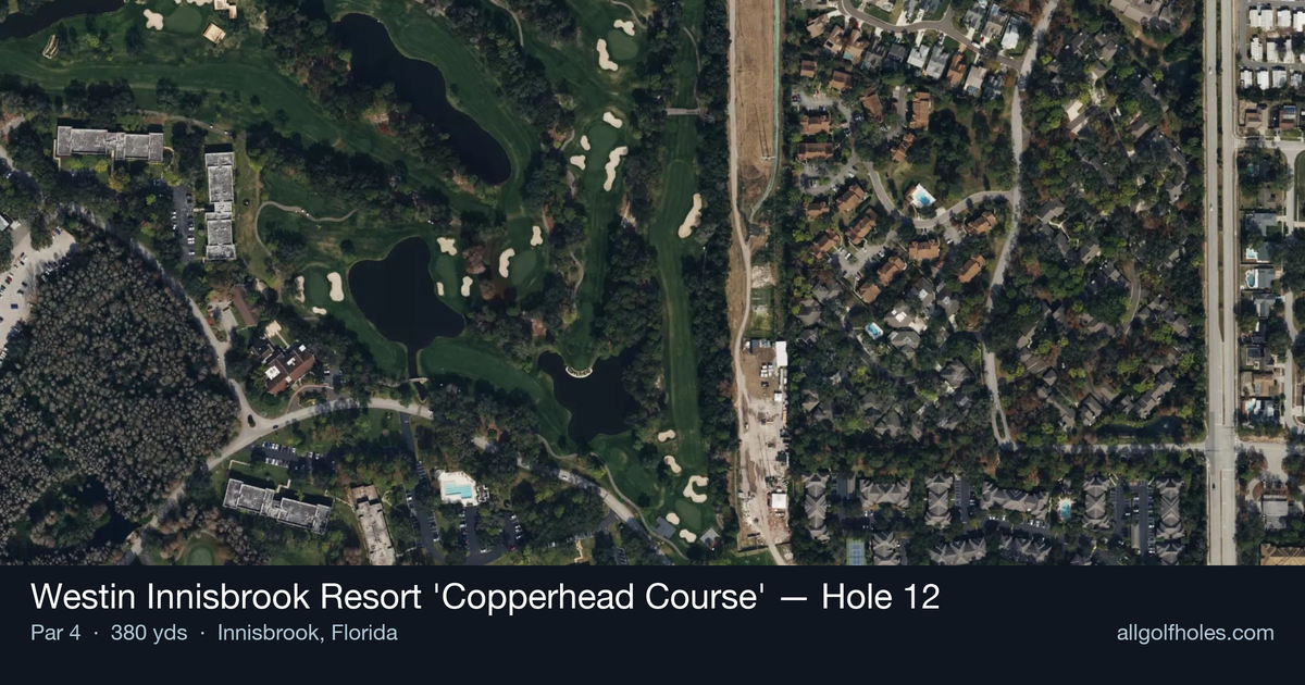 Hole 12 aerial at Westin Innisbrook Resort 'Copperhead Course'
