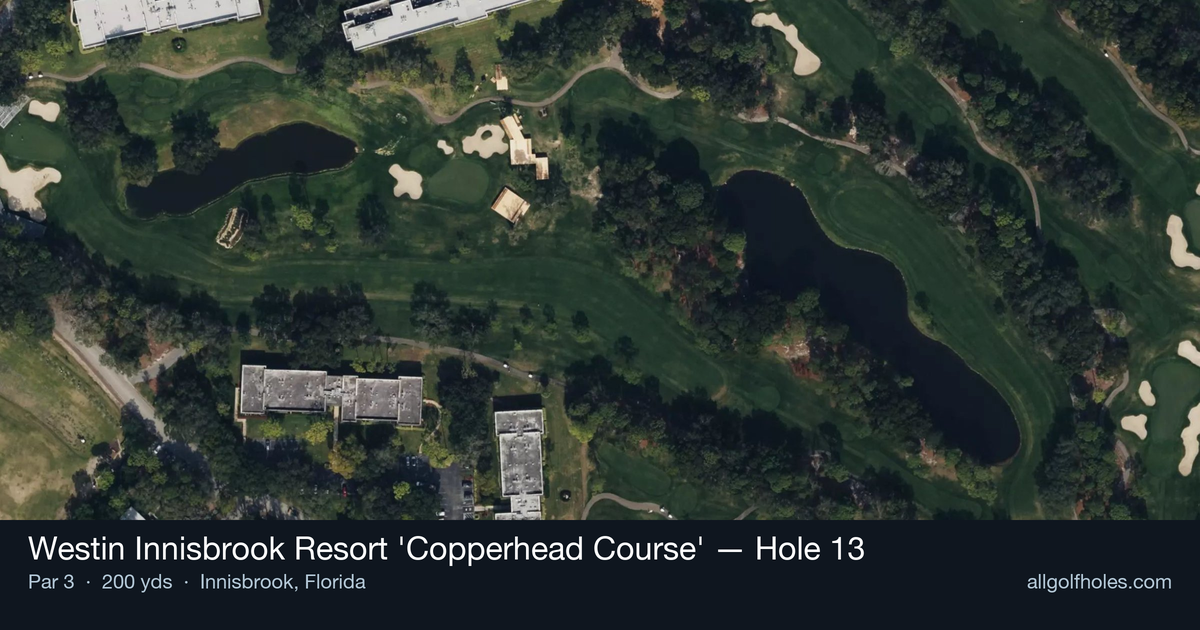 Hole 13 aerial at Westin Innisbrook Resort 'Copperhead Course'