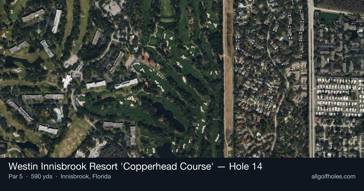 Hole 14 aerial at Westin Innisbrook Resort 'Copperhead Course'