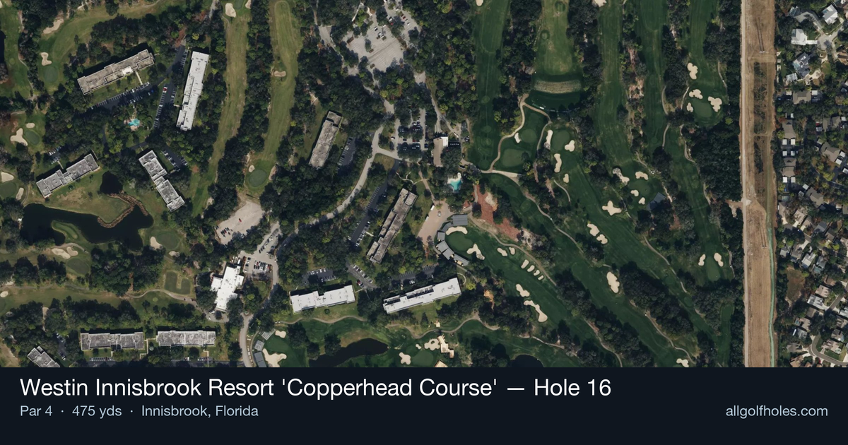Hole 16 aerial at Westin Innisbrook Resort 'Copperhead Course'