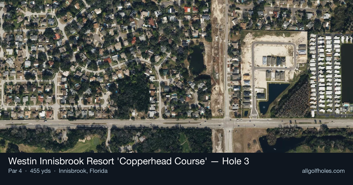 Hole 3 aerial at Westin Innisbrook Resort 'Copperhead Course'