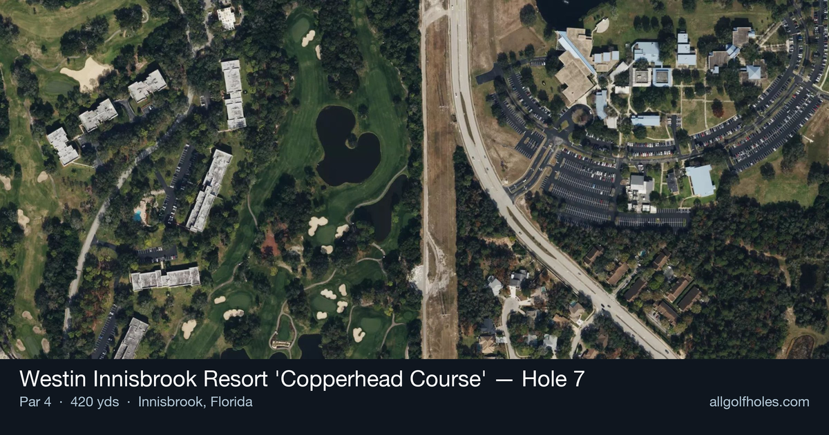 Hole 7 aerial at Westin Innisbrook Resort 'Copperhead Course'