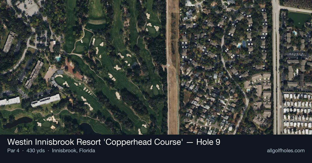 Hole 9 aerial at Westin Innisbrook Resort 'Copperhead Course'