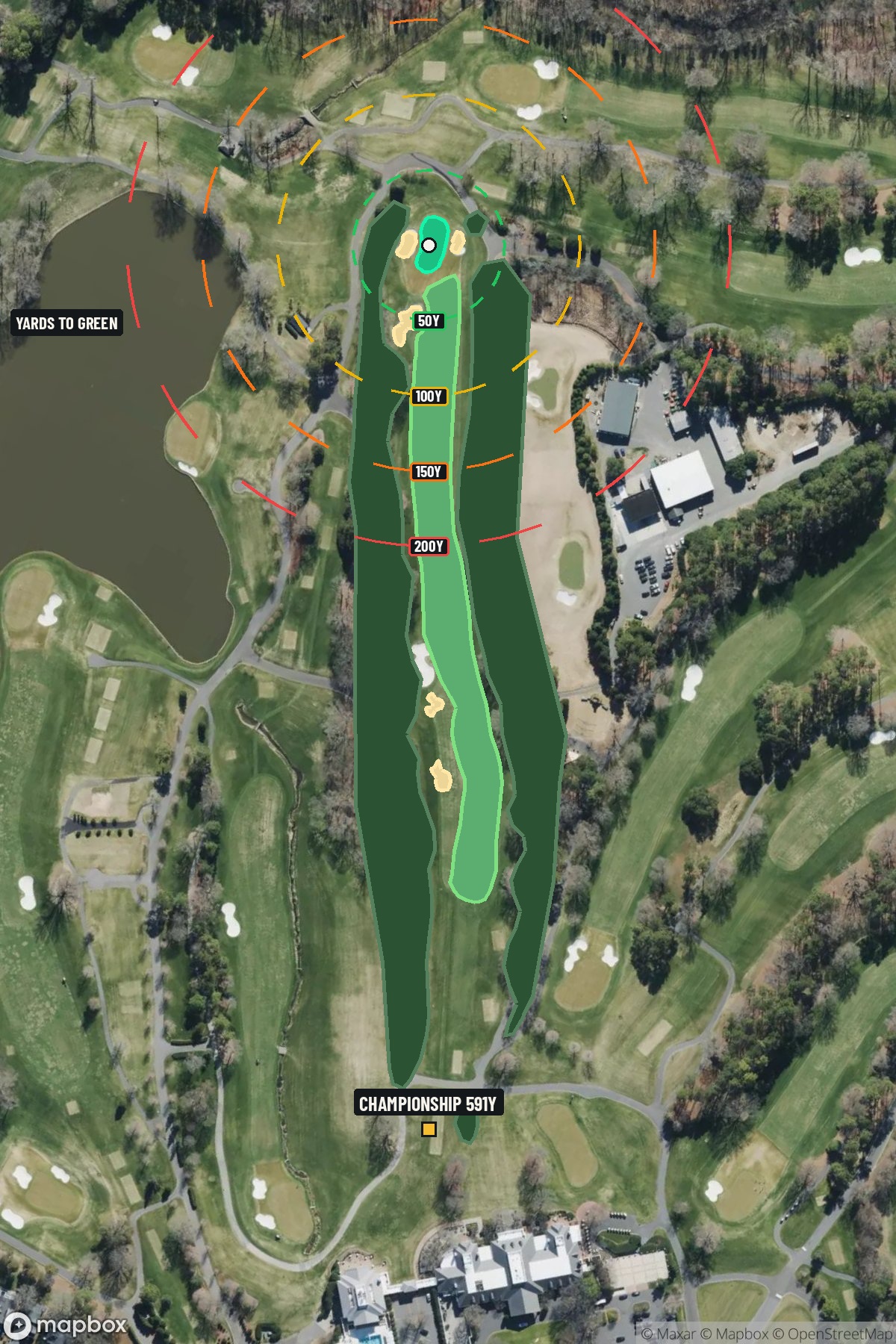 Hole 10 aerial at Quail Hollow Club