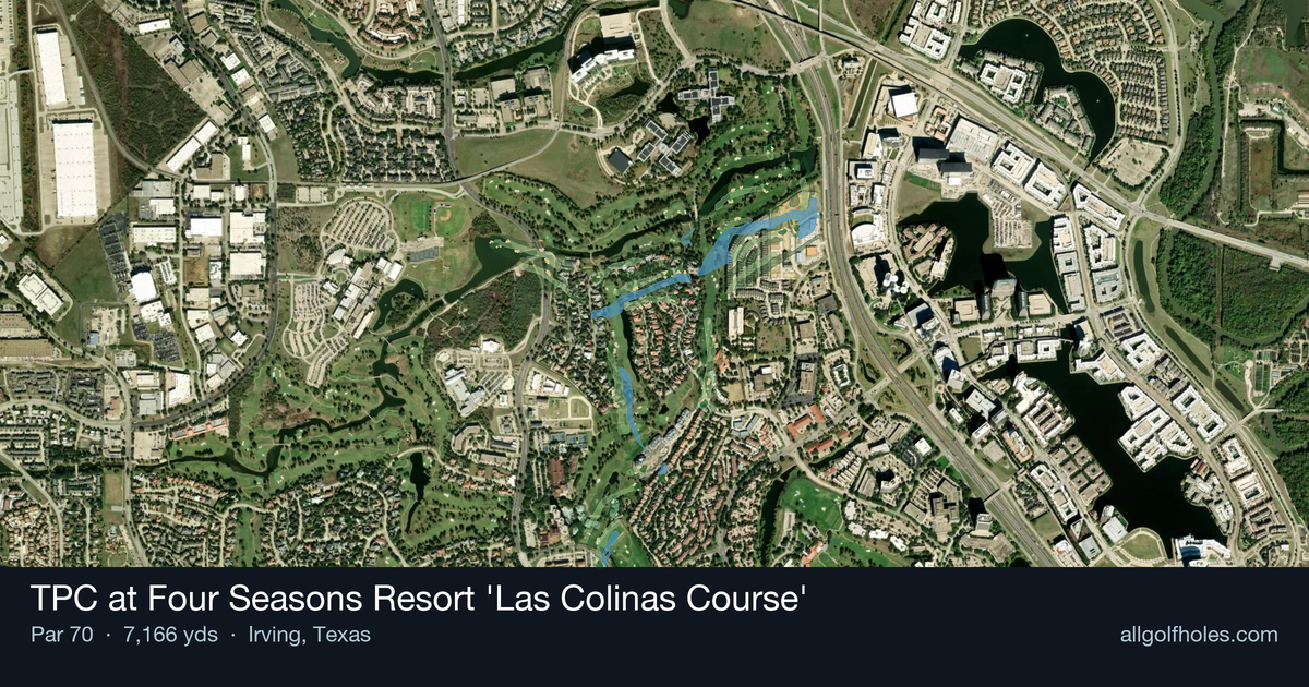 TPC at Four Seasons Resort 'Las Colinas Course' aerial view