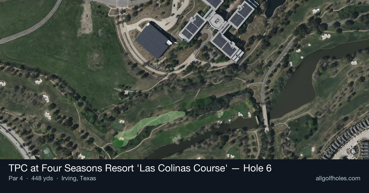 Hole 6 aerial at TPC at Four Seasons Resort 'Las Colinas Course'