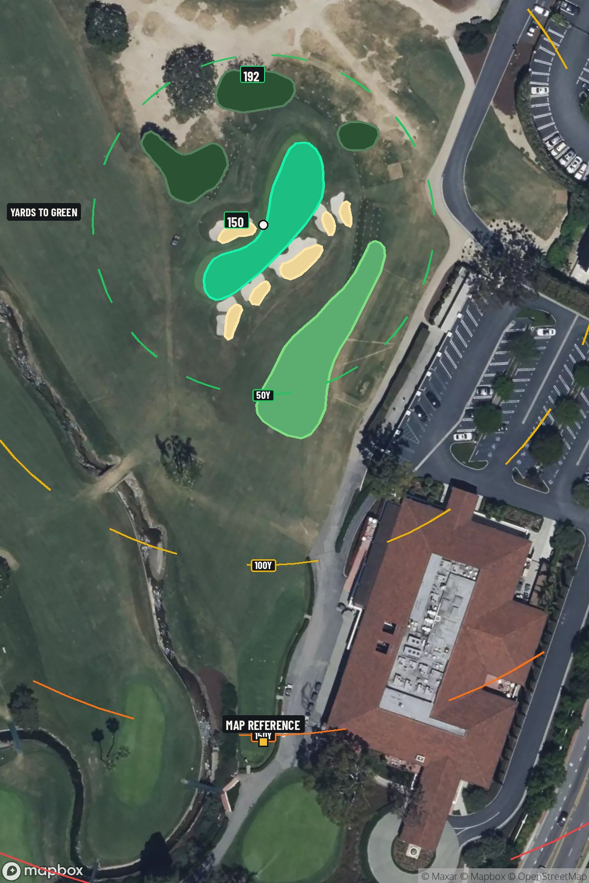 Hole 10 aerial at Wilshire Country Club