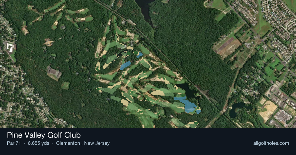 Pine Valley Golf Club aerial view