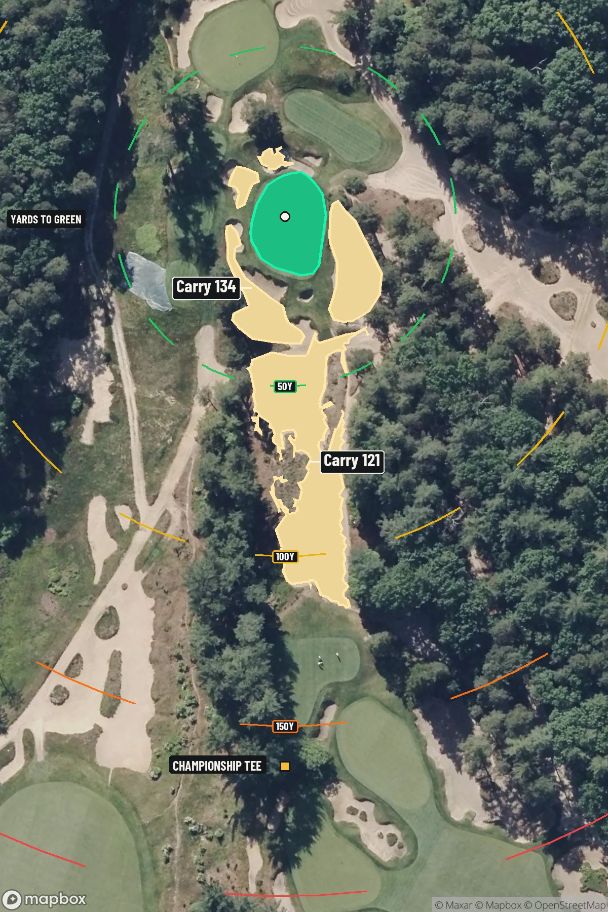 Hole 10 aerial at Pine Valley Golf Club