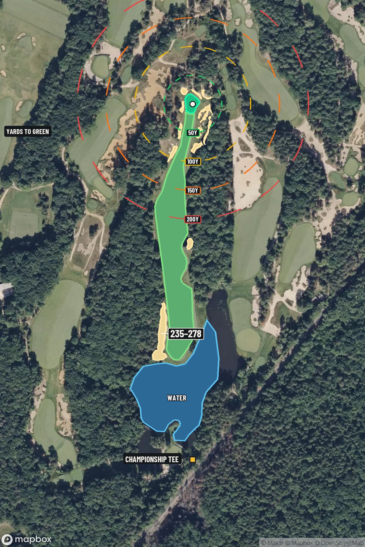 Hole 15 aerial at Pine Valley Golf Club