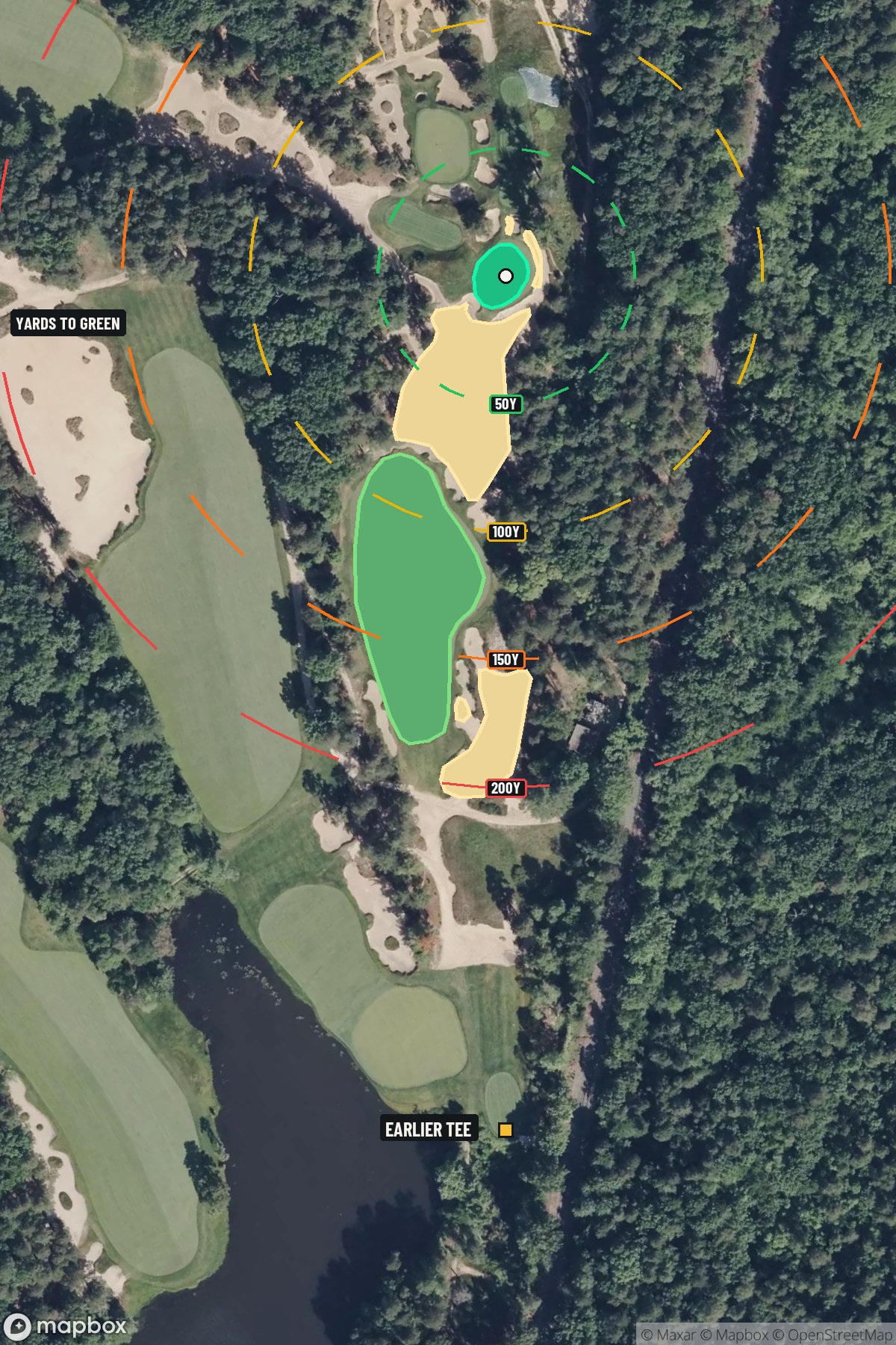 Hole 17 aerial at Pine Valley Golf Club