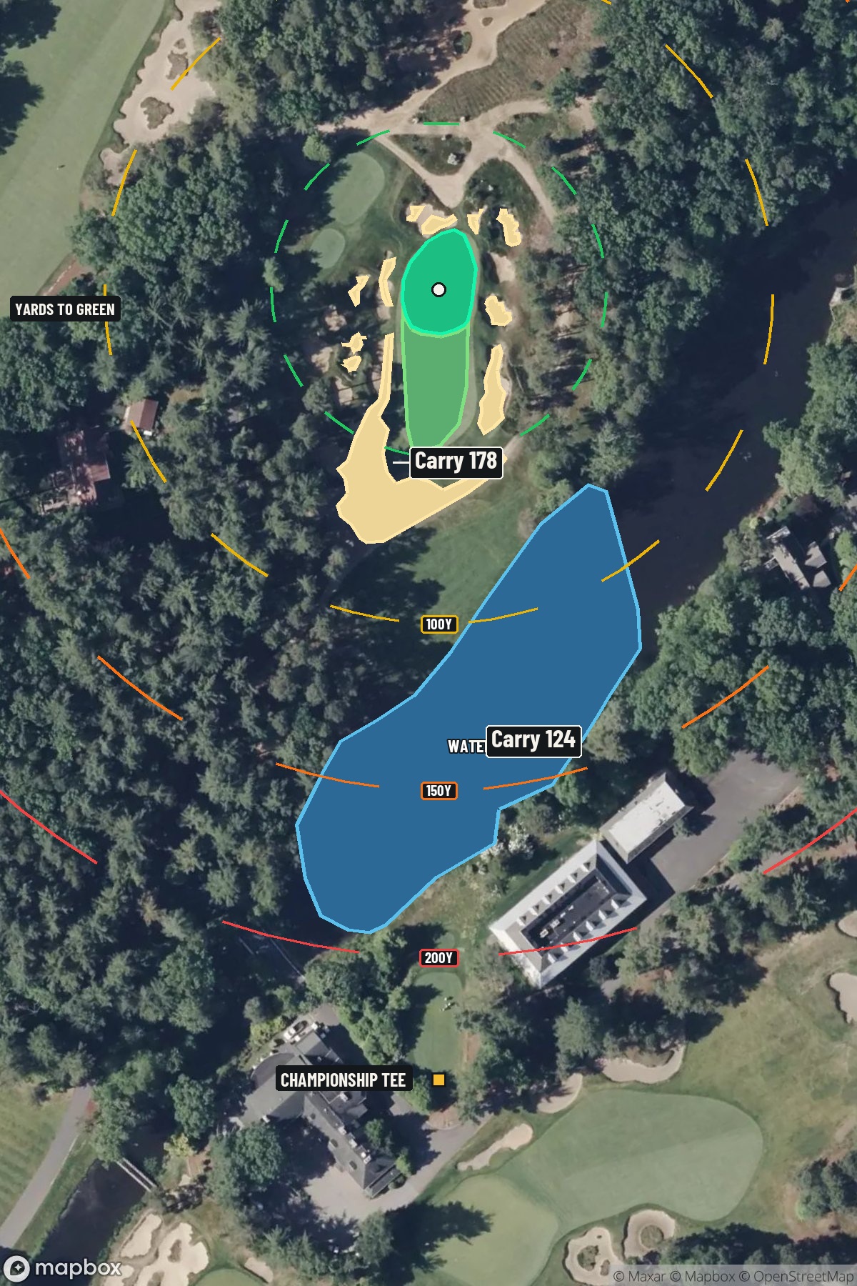 Hole 5 aerial at Pine Valley Golf Club