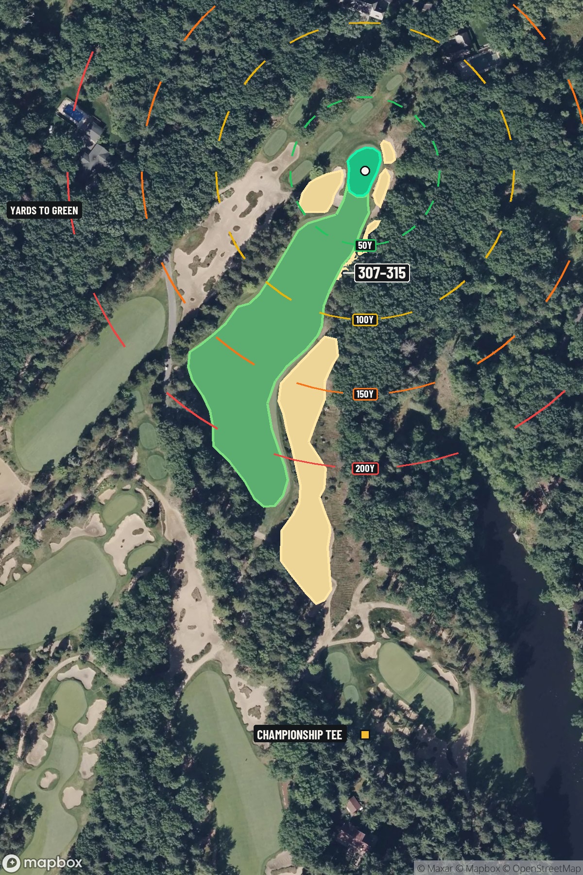 Hole 6 aerial at Pine Valley Golf Club