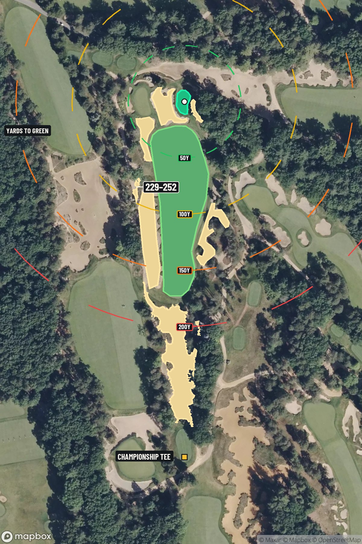 Hole 8 aerial at Pine Valley Golf Club